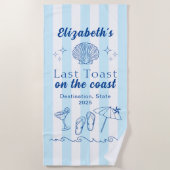 Party am Strand von Bachelorette Strandtuch (Vorderseite)