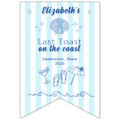 Party am Strand von Bachelorette Wimpelkette (Erste Fahne)