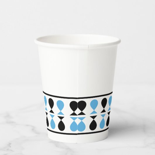 Party an! Blau Pappbecher (Rechts)