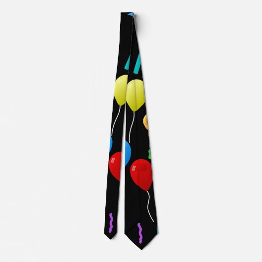 Party an! Bunte Ballons. Krawatte (Rückseite)
