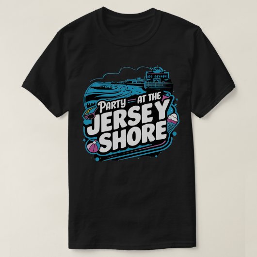 Party an der Jersey Shore T-Shirt (Design vorne)