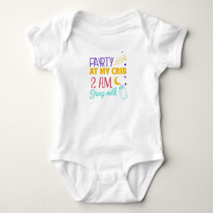 Party an meiner Krippe bringen Milk Baby Bodysuit  Strampler