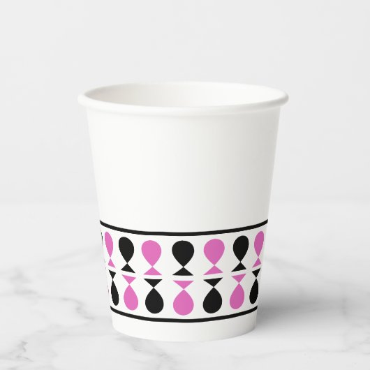 Party an! Pink Pappbecher (Vorderseite)