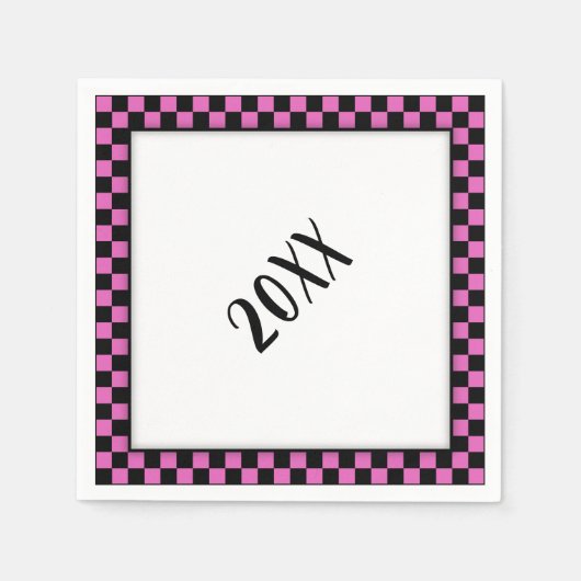 Party an! Pink Serviette (Vorderseite)