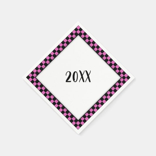 Party an! Pink Serviette (Ecke)