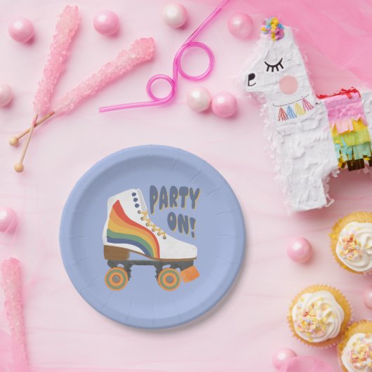 Party an! Roller-Skate-Party-Platte Pappteller (Party)