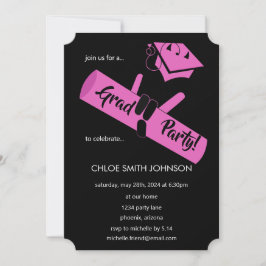 Party an! Rosa2 Einladung