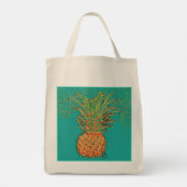 Party-Ananas-Abstrakter Ananas auf Hell  Tragetasche (Rückseite)
