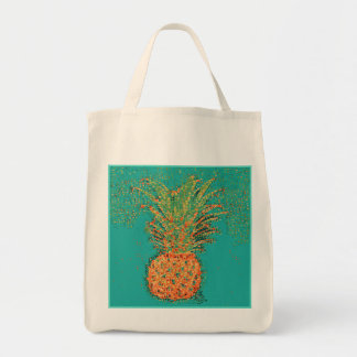 Party-Ananas-Abstrakter Ananas auf Hell  Tragetasche