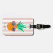 Party Ananas Monogramm Gepäckanhänger (Vorderseite horizontal)