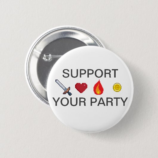 Party-Anhänger Button (Vorne & Hinten)