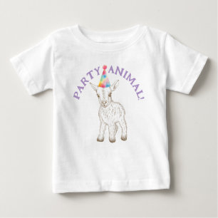 Party Animal Baby Goat Baby T-shirt