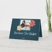 "Party Animal" Basset Hound on Funny Birthday Card Karte (Rückseite)