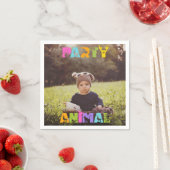 Party Animal Birthday Custom Foto Serviette (Beispiel)
