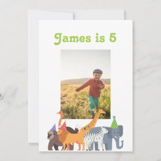 Party Animal Birthday Party Custom Foto Einladung