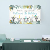 Party Animal Blue Gold Safari Geburtstag Banner (Messeveranstaltung)