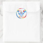 Party Animal Bluebird Runder Aufkleber (Tasche)