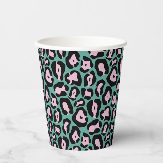 Party Animal Cheetah Print Paper Cup Pappbecher (Vorderseite)