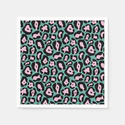 Party Animal Cheetah Print Paper Cup Serviette (Vorderseite)