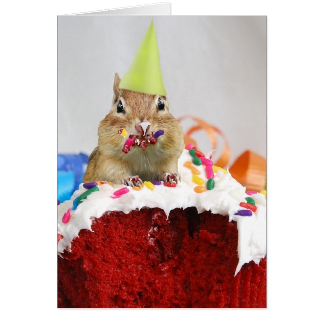 Party Animal Chipmunk-Karte (Vorne)