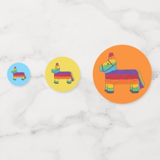 PARTY ANIMAL Cinco de Mayo Rainbow Donkey Piñata Konfetti (Vorderseiten)