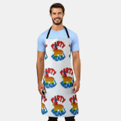 Party Animal Epic Pinata Cartoon Muster Schürze (Getragen)