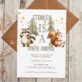 Party Animal Fun Woodland Geburtstag Einladung