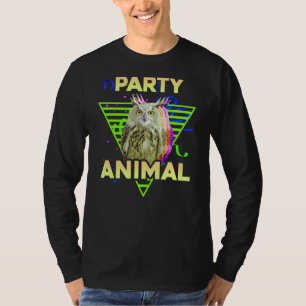 PARTY ANIMAL Funny Owl Girls Boys Kindergeburtstag T-Shirt