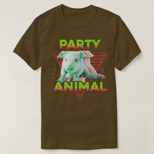 PARTY ANIMAL Funny Pig Lover Girls Boys Kinder Far T-Shirt (Design vorne)