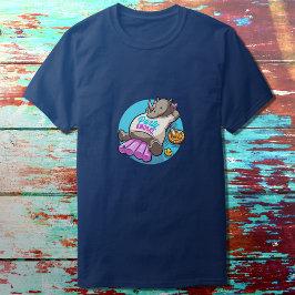 Party Animal Funny Rhino Swimming Pool Cartoon T-Shirt