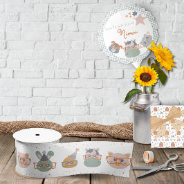 Party Animal Gift Wrap Ribbon Satinband