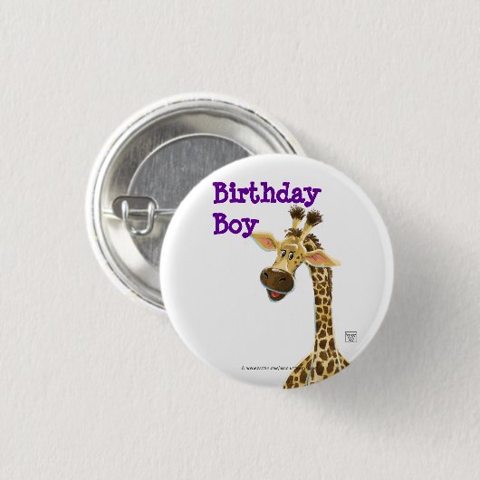 Party Animal Giraffe Button (Vorne & Hinten)