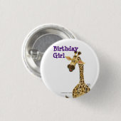 Party Animal Giraffe Button (Vorne & Hinten)