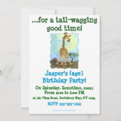 Party Animal Giraffe Einladung (Rückseite)