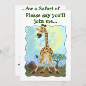 Party Animal Giraffe Einladung (Vorne/Hinten)