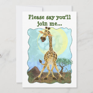 Party Animal Giraffe Einladung
