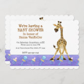 Party Animal Giraffe Einladung (Vorne/Hinten)