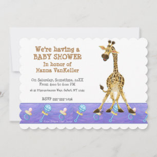Party Animal Giraffe Einladung