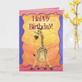 Party Animal Giraffe Karte (Gelbe Blume)