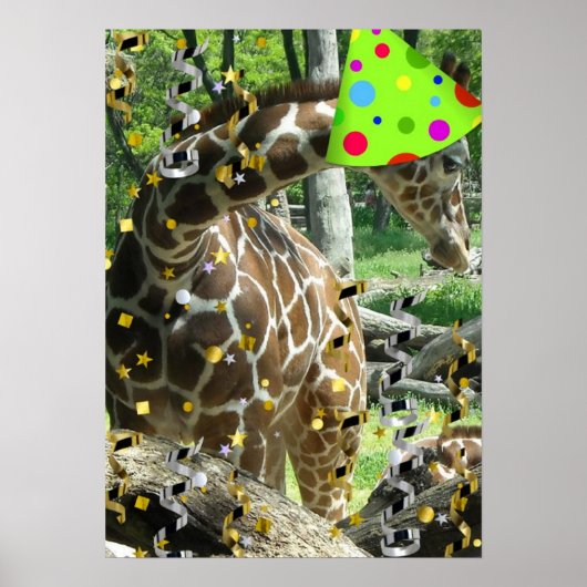 Party Animal Giraffe Poster (Vorne)