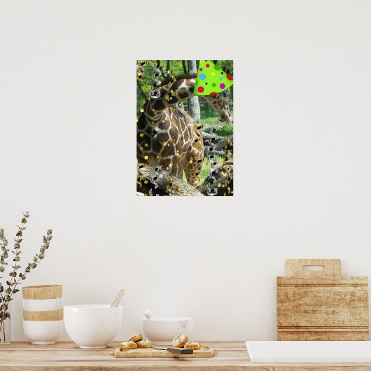 Party Animal Giraffe Poster (Küche)