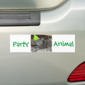 Party Animal Grey Cat Autoaufkleber (Auf Auto)