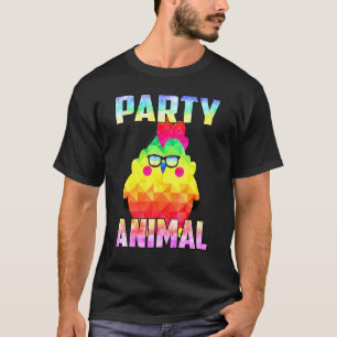Party Animal Hühnerstall Farmer Rave Edm Tie Dye T-Shirt