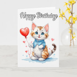 Party Animal Kitty Katze Alles Gute zum Geburtstag Karte