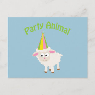 Party Animal! Lamm Postkarte