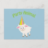 Party Animal! Lamm Postkarte (Vorderseite)