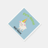 Party Animal! Lamm Serviette (Ecke)