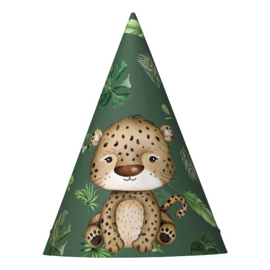 Party Animal Leopard Cheetah Wild One Jungle Boy Partyhütchen (Vorderseite)