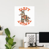 Party Animal: Niedlich & Funny mexikanischer Donke Poster (Heimbüro)