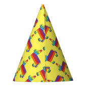 Party ANIMAL Rainbow Donkey Piñata Birthday Fiesta Partyhütchen (Rückseite)